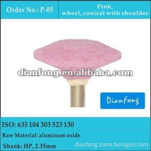 HP wheel pink fine corundum abrasive mounted stone for all types of metals